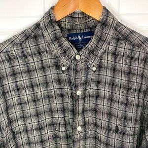 Ralph Lauren Linen Plaid Button Down